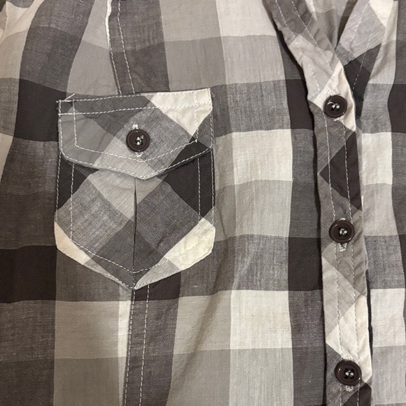 Lucky Brand Black and White Checkered Shirt - Picture 3 of 6